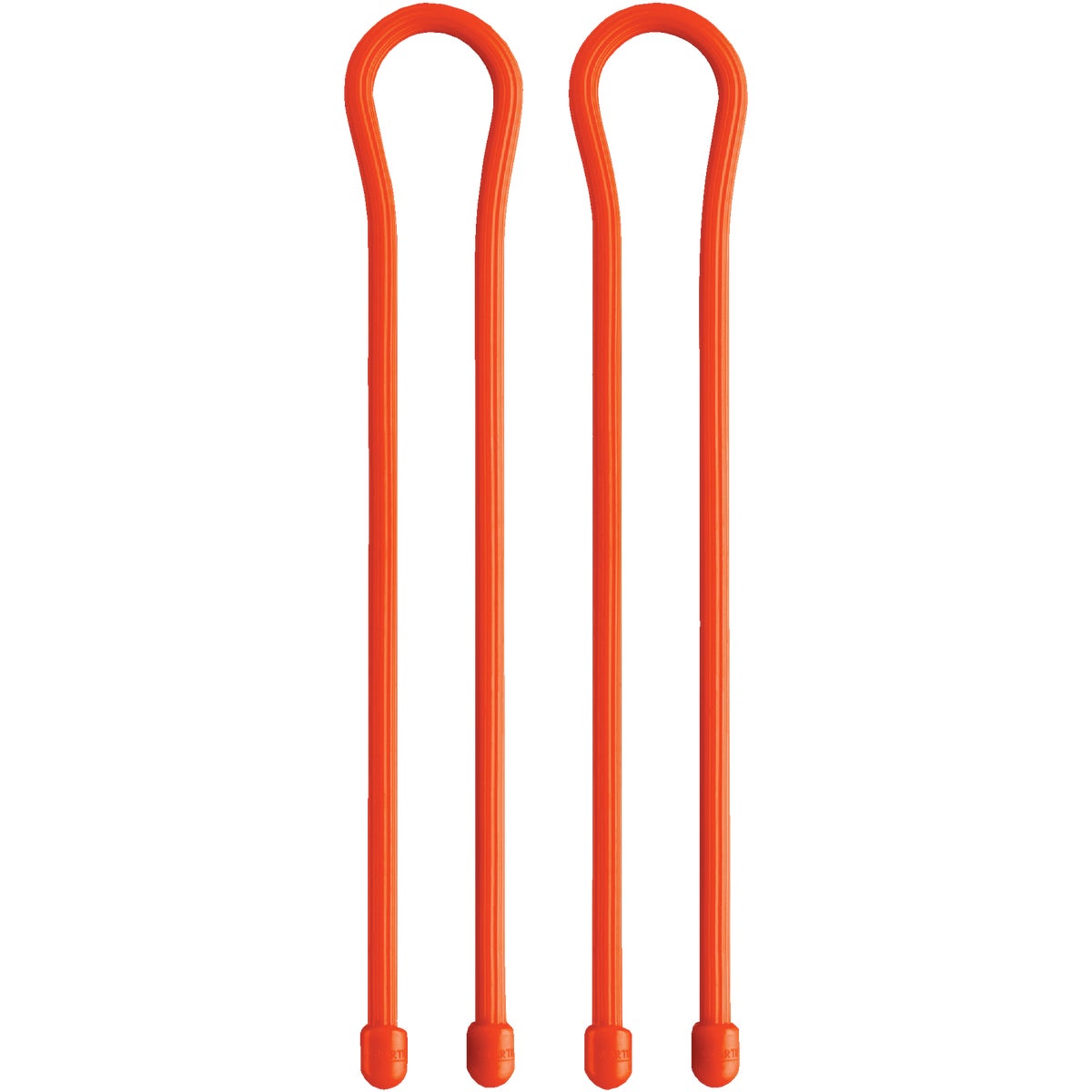 Gear Tie 18 In. Reusable Rubber Twist Tie - Bright Orange (2-Pack) Image 3