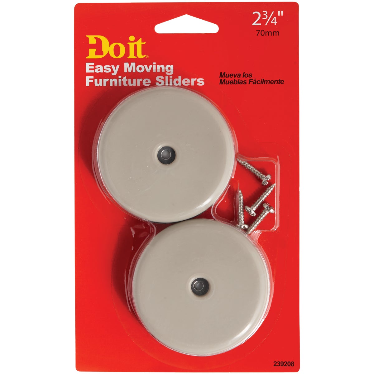 Do it 2-3/4 In. Round Adhesive or Screw on Furniture Glide (4-Pack) Image 2