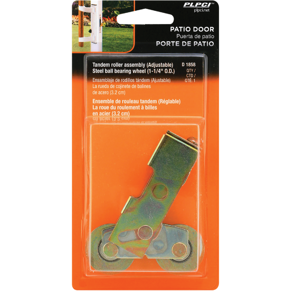 Prime-Line 1-1/4 In. Sliding Door Tandem Roller Assembly Image 2