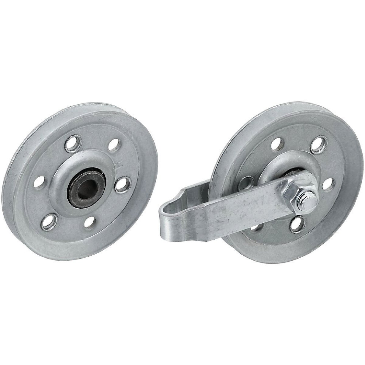 Prime-Line 3 In. Dia. Steel Pulley with Strap & Axle Bolt