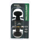 Steel Pro Matte Black Half Round Passage Knob Image 2