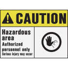 Hy-Ko Caution Hazardous Area Sign Image 1