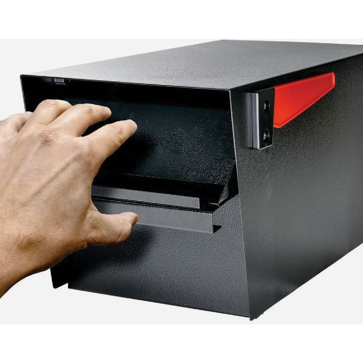 Mail Boss Mail Manager Black Steel Locking Security Post Mount Mailbox Image 5