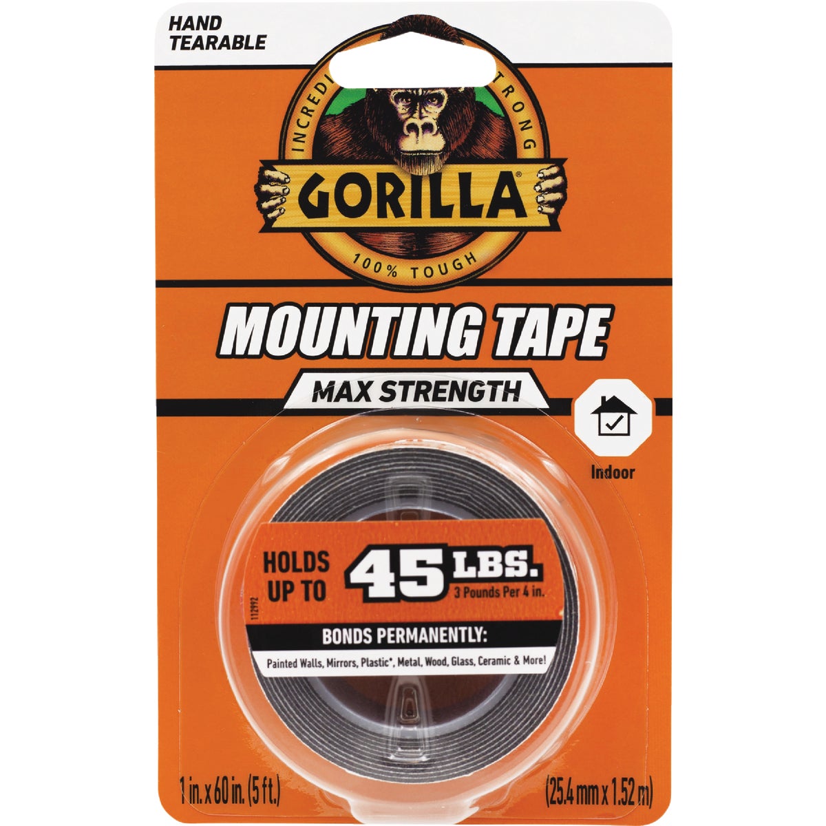 Gorilla 1 In. x 60 In. Max Strength Mounting Tape