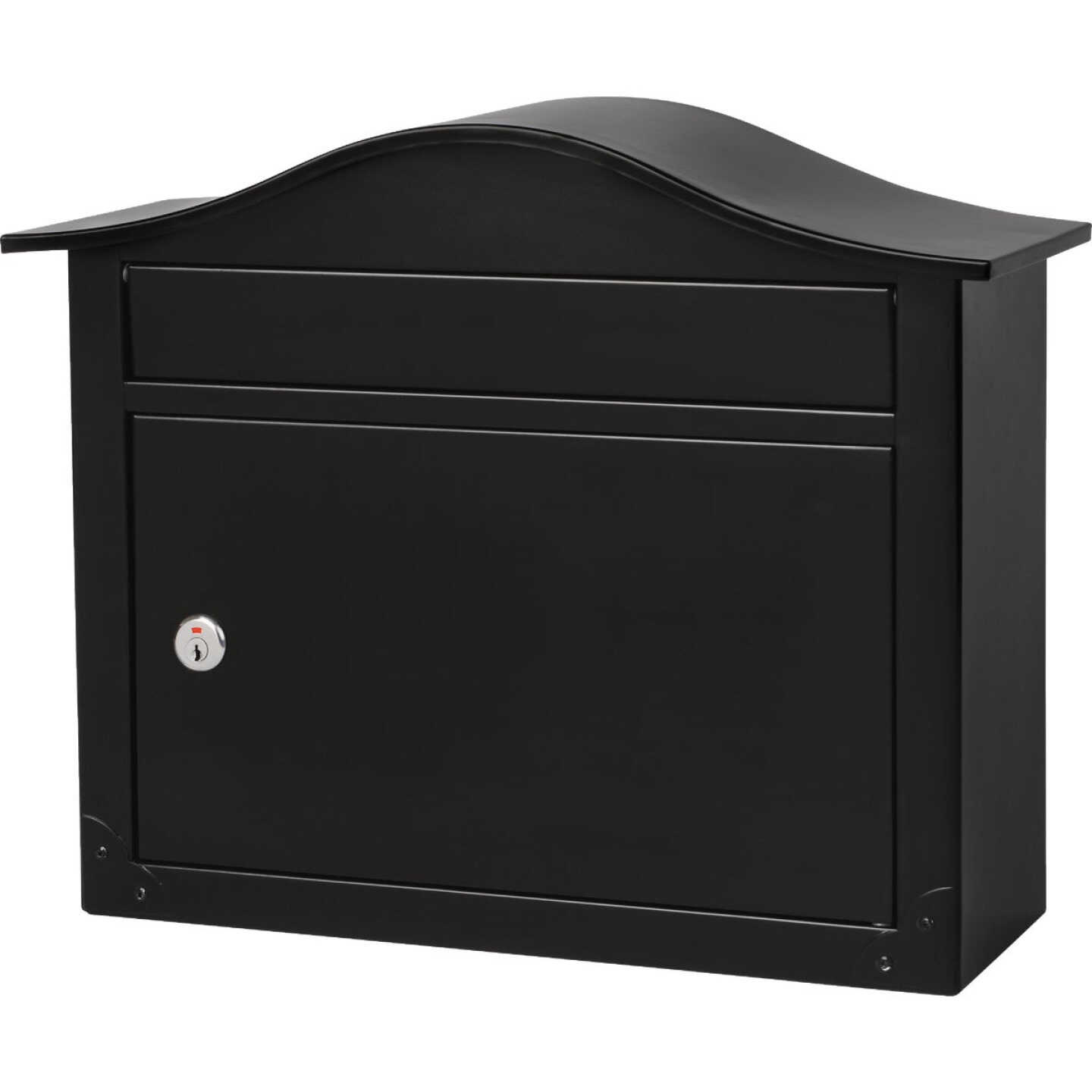 Architectural Mailboxes Saratoga Medium Steel Black Locking Wall Mount Mailbox Image 1
