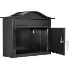 Architectural Mailboxes Saratoga Medium Steel Black Locking Wall Mount Mailbox Image 5