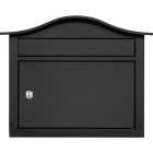 Architectural Mailboxes Saratoga Medium Steel Black Locking Wall Mount Mailbox Image 6