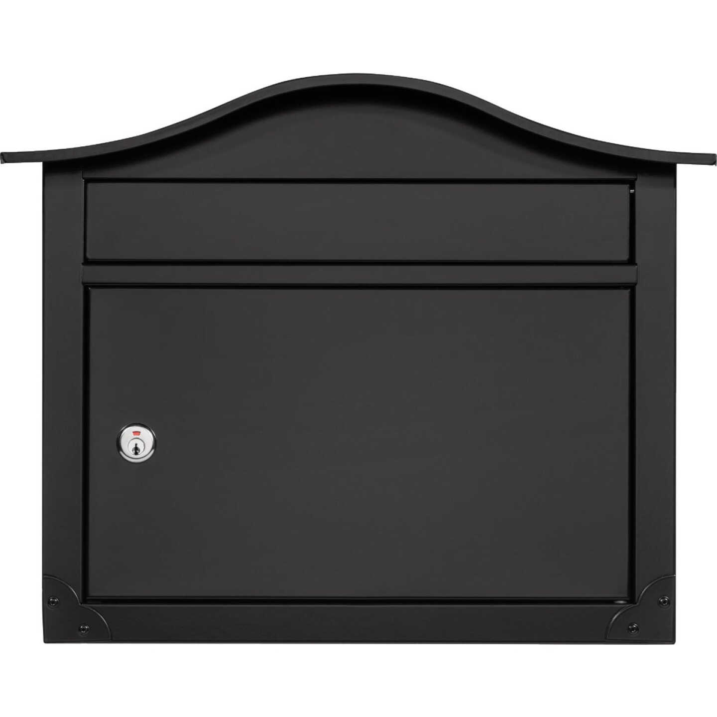 Architectural Mailboxes Saratoga Medium Steel Black Locking Wall Mount Mailbox Image 6