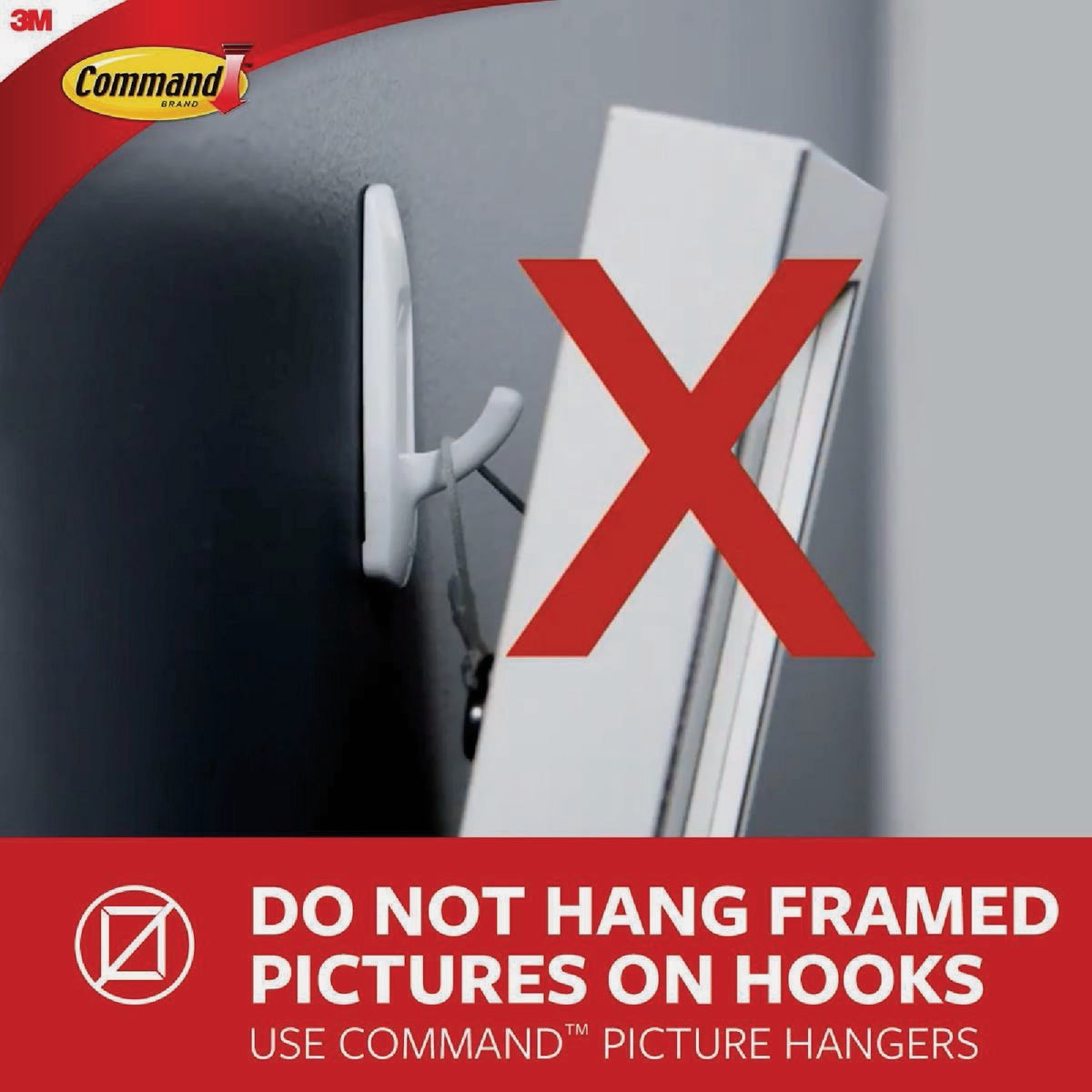 Command Small Stainless Steel Metal Hooks, 4 Hooks, 5 Strips Image 6