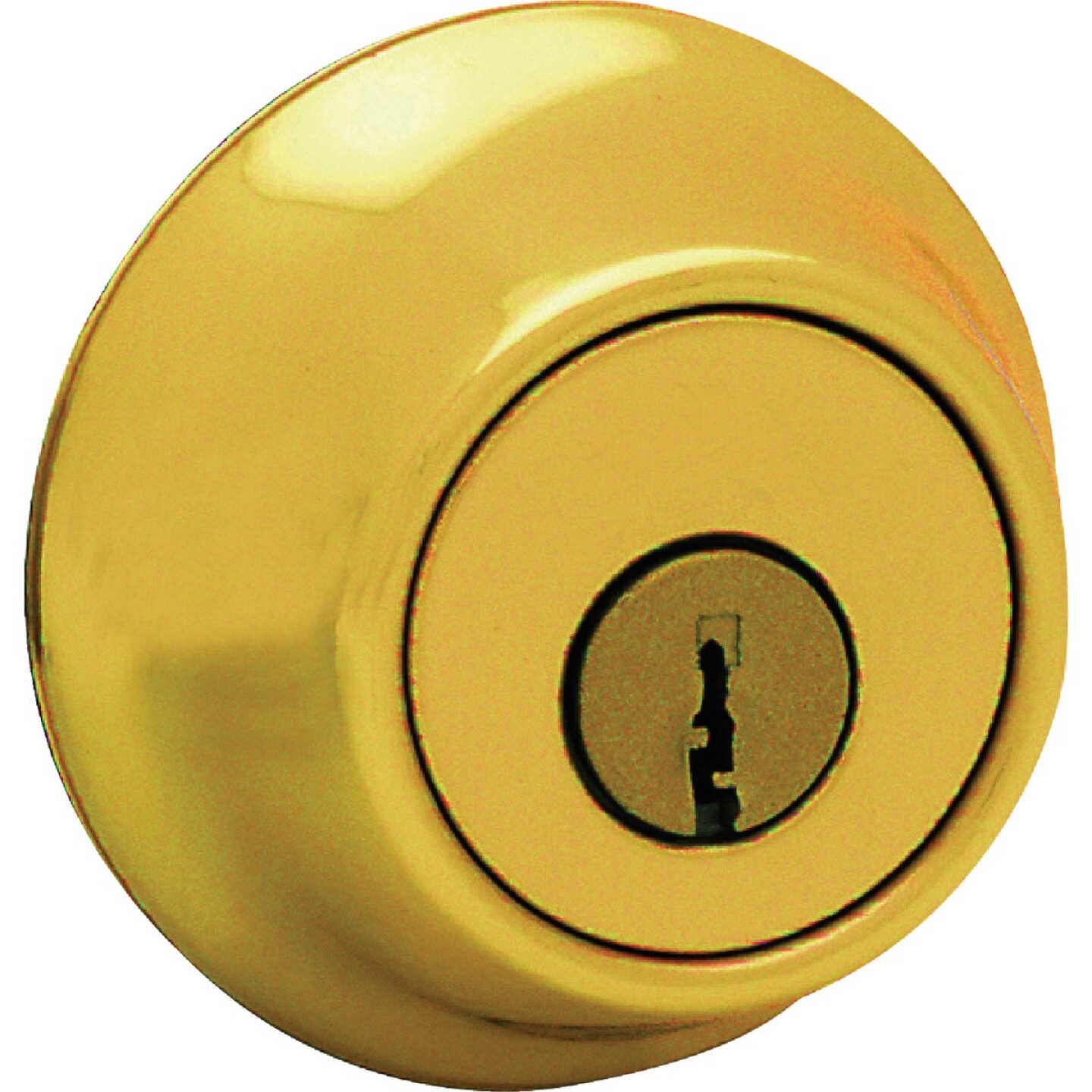 Kwikset 665 Deadbolt, Keyed Both Sides, in Polished Brass Image 1