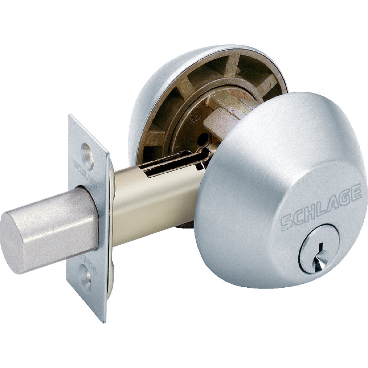 Schlage Light-Duty Commercial Satin Chrome Double Cylinder Deadbolt