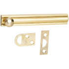 National Hardware Gallery Series 4 In. Polished Brass Door Surface Bolt Image 1