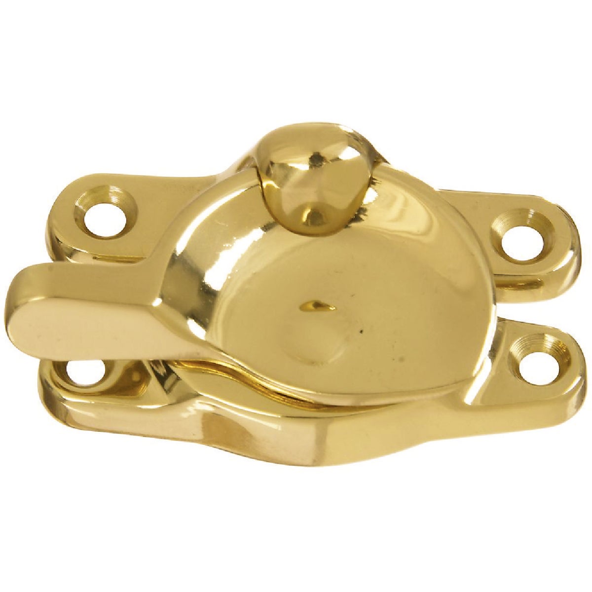 National Hardware Double Hung Polished Brass Sash Lock