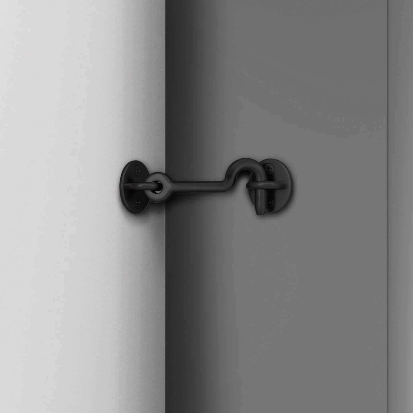 National Hardware Matte Black Barn Door Privacy Hook Image 2
