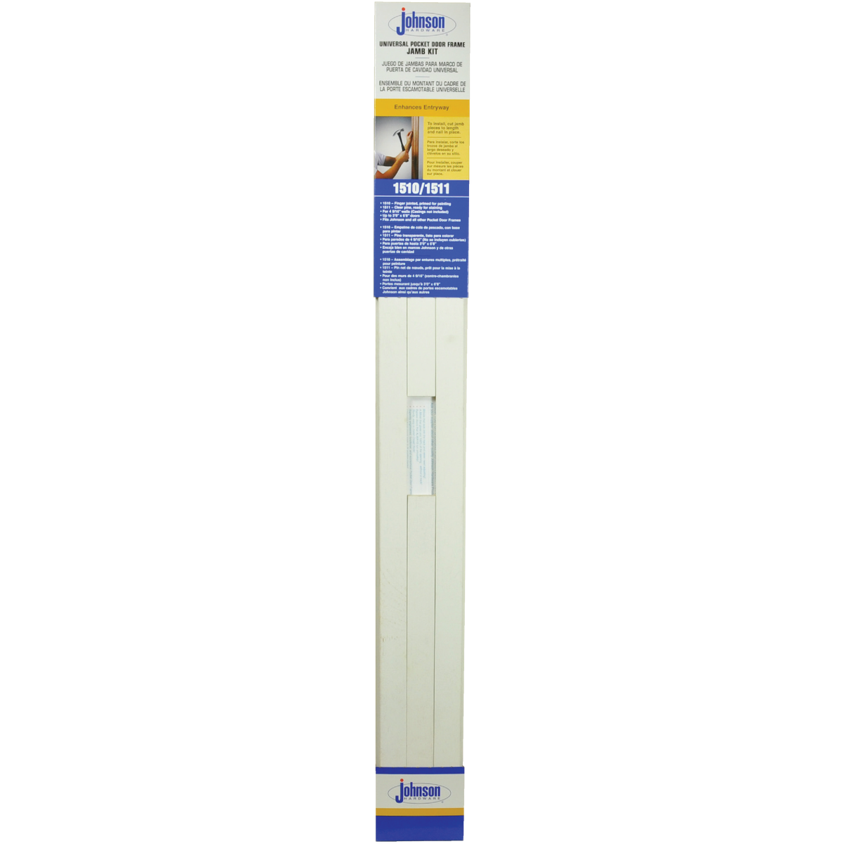 Johnson Hardware 1510 Series 36 In. To 80 In. White Pocket Door Frame Image 2