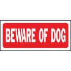 Hy-Ko Plastic Sign, Beware Of Dog Image 1