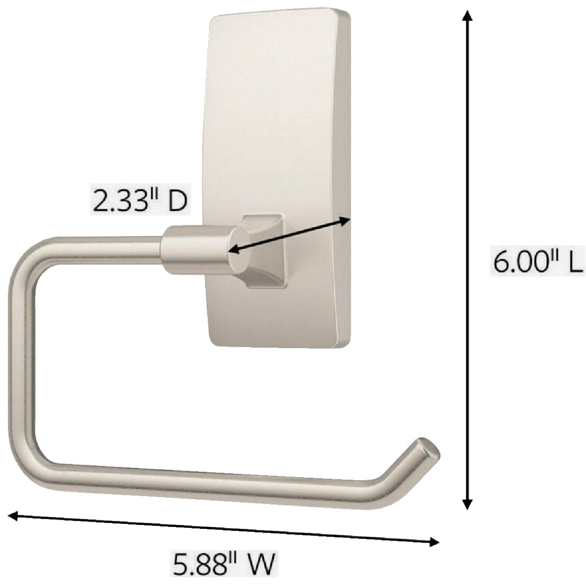 Command Bath Satin Nickel Adhesive Toilet Paper Holder, 2 Strips Image 7