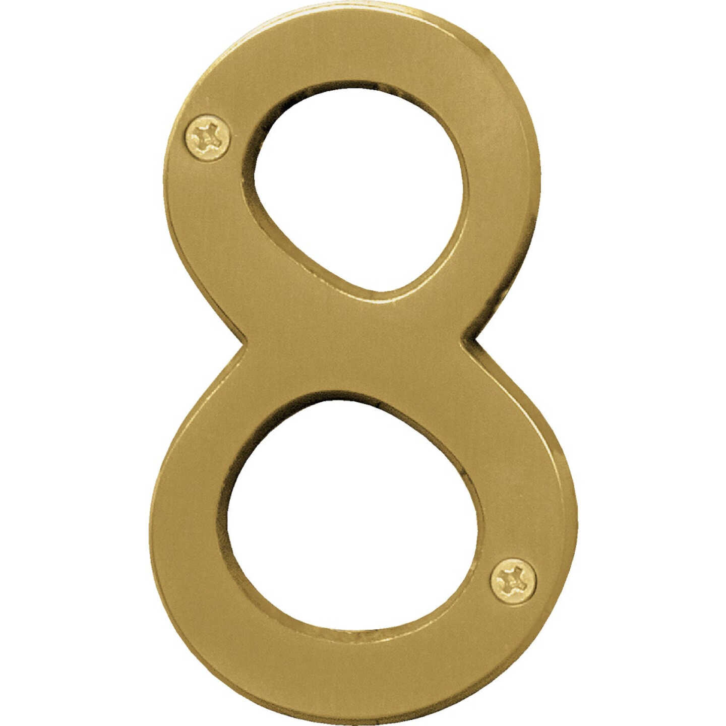 Hy-Ko 4 In. Brushed Brass Number 8 Image 1