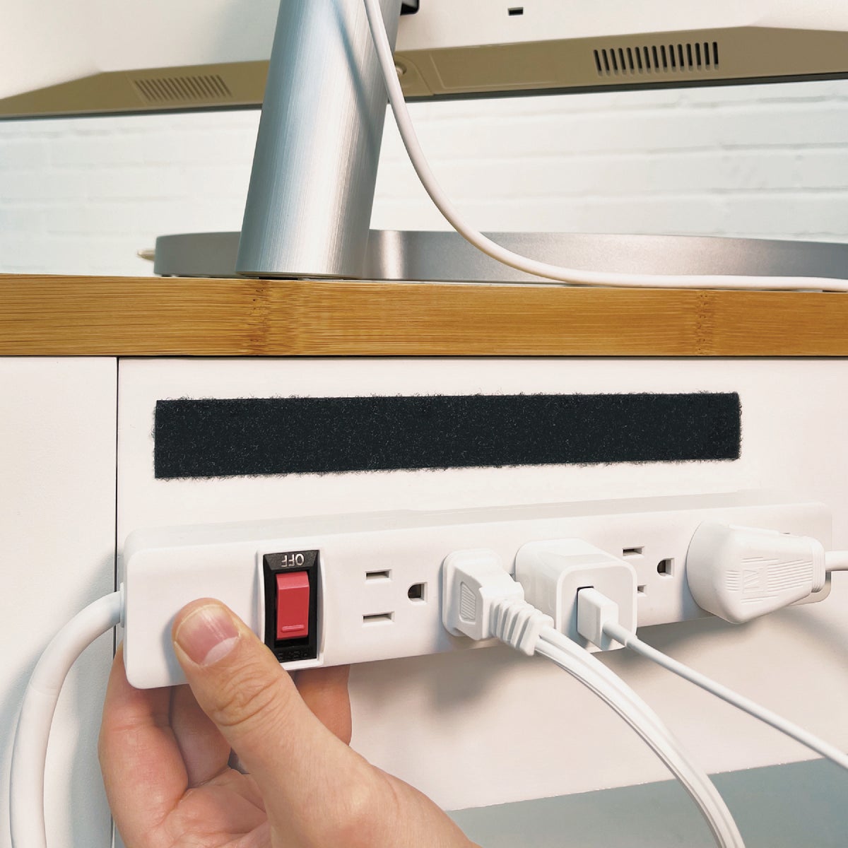 Wrap-It Storage Stick 'Em 3/4 In. x 15 Ft. Black Hook & Loop Roll Image 2