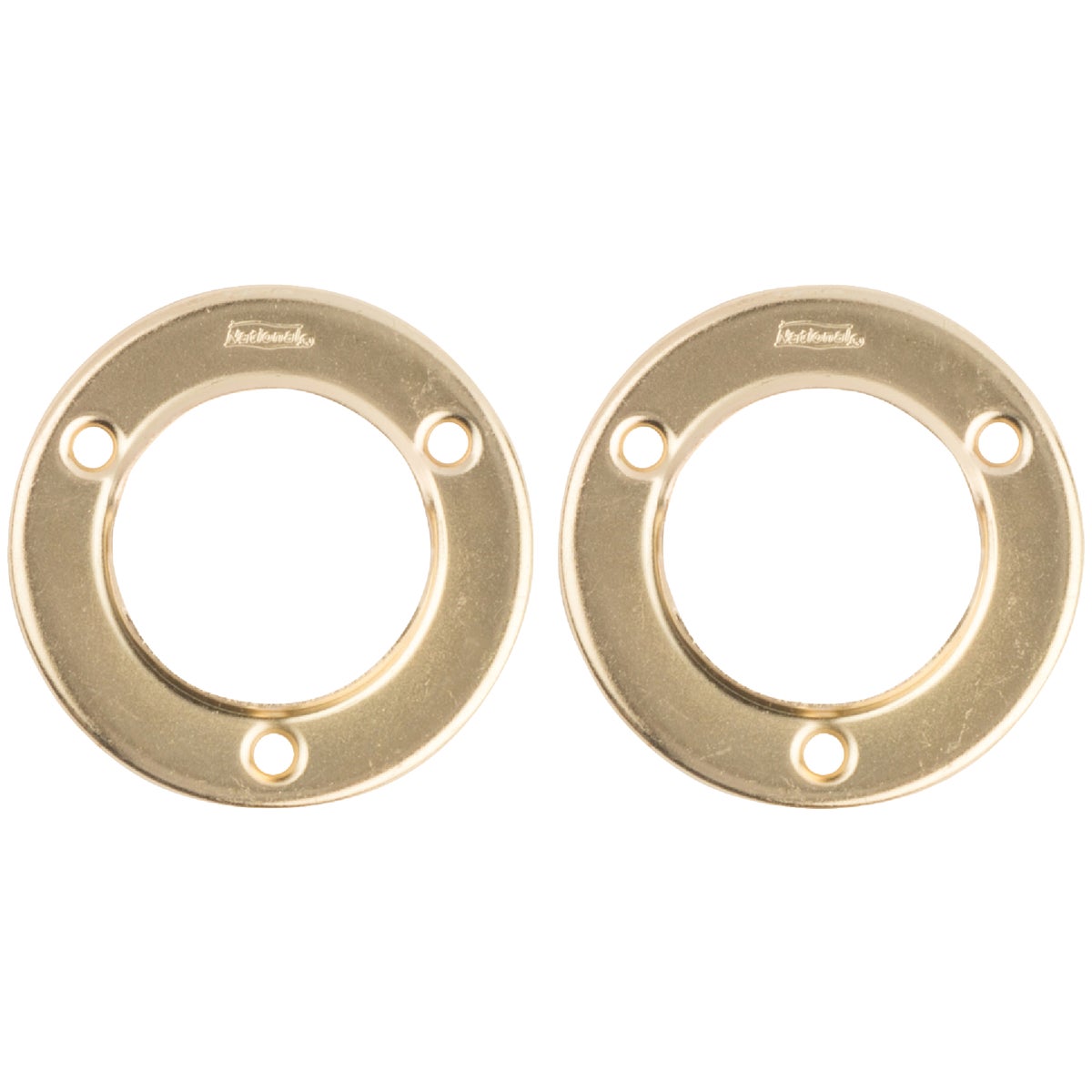 National Hardware 1-3/8 In. Satin Brass Steel Closet Rod Socket (2-Pack) Image 4