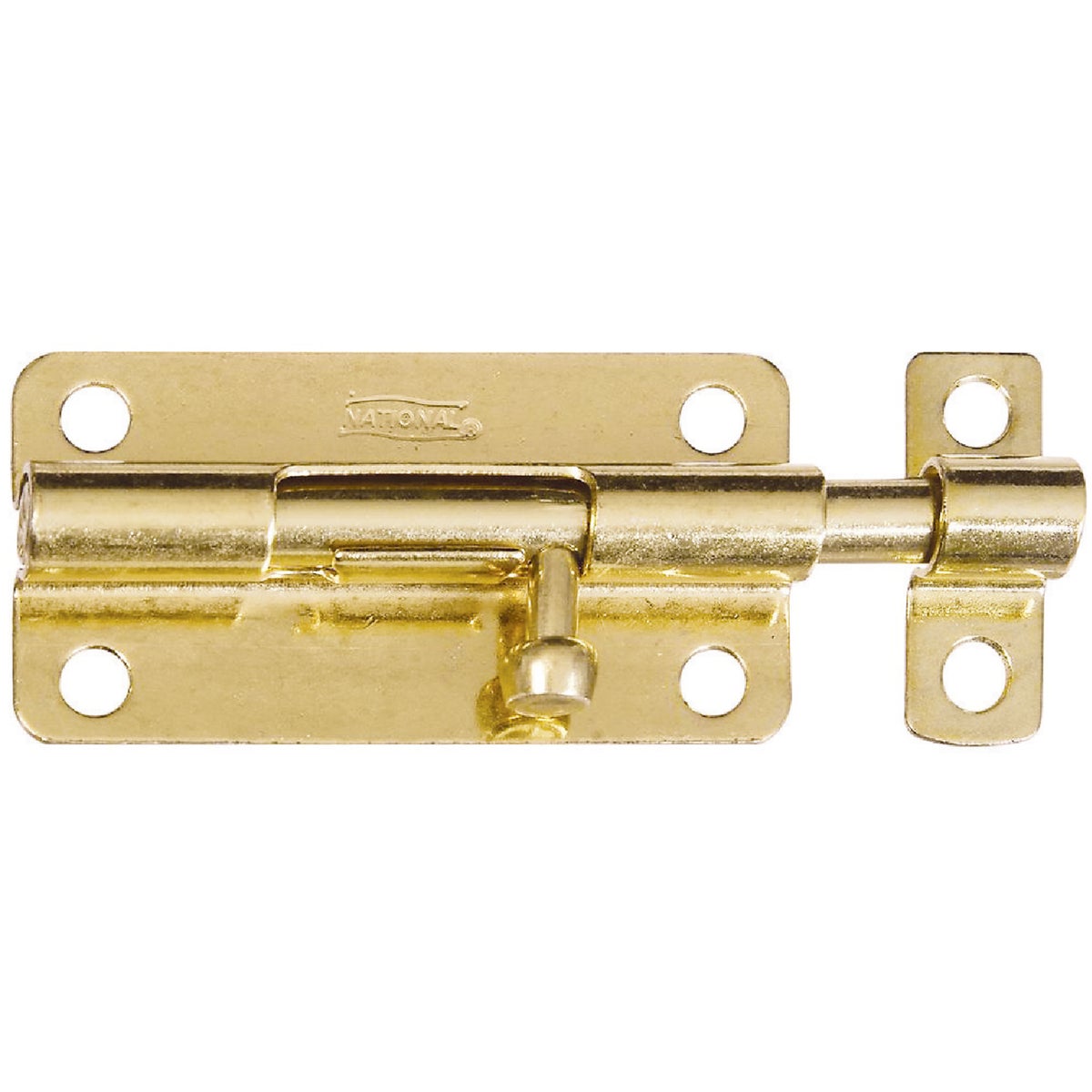 National Hardware 4 In. Brass Steel Door Barrel Bolt