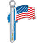 Lucky Line American Flag Design Decorative House Key, SC1 Image 1