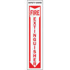 Hy-Ko Vinyl Sign, Fire Extinguisher with Down Arrow Image 1
