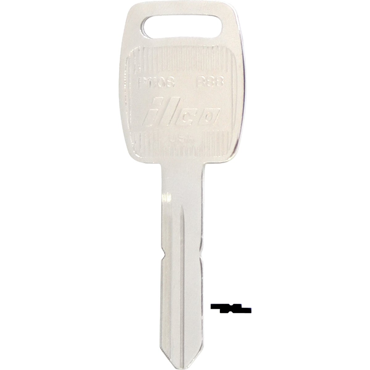 ILCO GM Nickel Plated Automotive Key, B88 / P1108 (10-Pack) Image 1