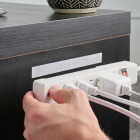 Wrap-It Storage Stick 'Em 3/4 In. x 5 Ft. White Hook & Loop Roll Image 2