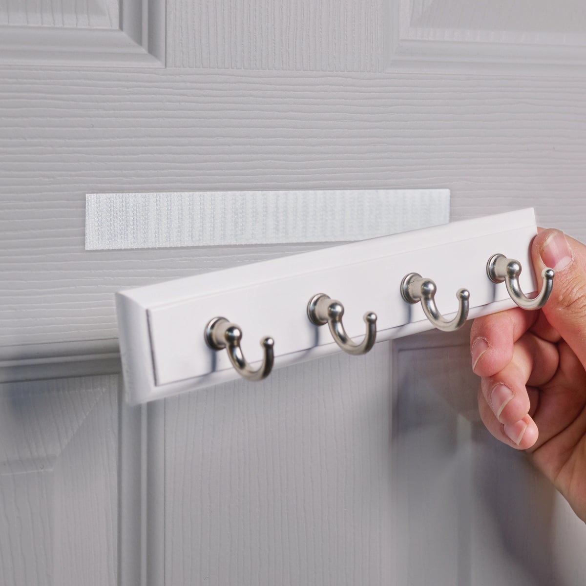 Wrap-It Storage Stick 'Em 3/4 In. x 5 Ft. White Hook & Loop Roll Image 4