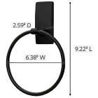 Command Bath Matte Black Adhesive Towel Ring, 2 Strips Image 8
