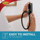 Command Bath Matte Black Adhesive Towel Ring, 2 Strips Image 6