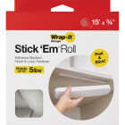 Wrap-It Storage Stick 'Em 3/4 In. x 15 Ft. White Hook & Loop Roll Image 7