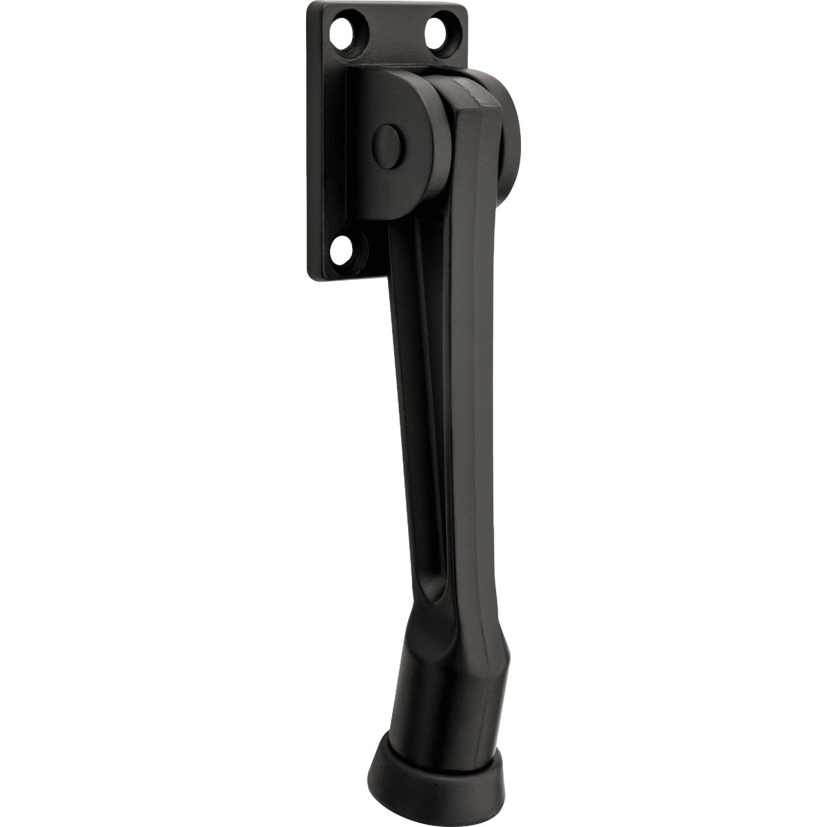 National Hardware 5 In. Matte Black Kickdown Door Stop Image 1