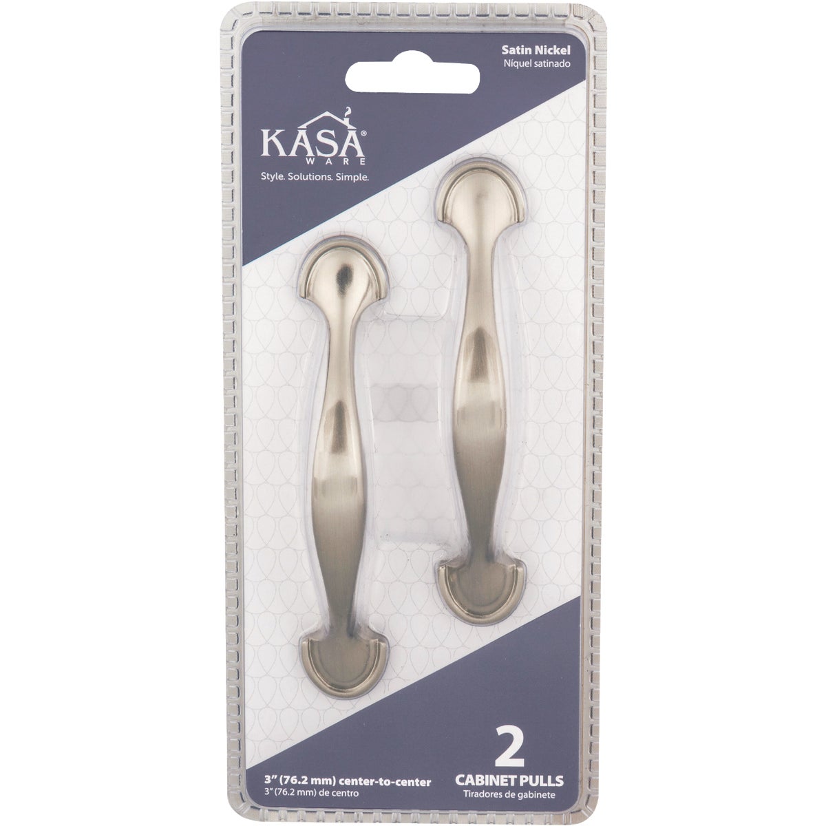 KasaWare 4-5/8 In. Satin Nickel Cabinet Pull (2-Pack) Image 2