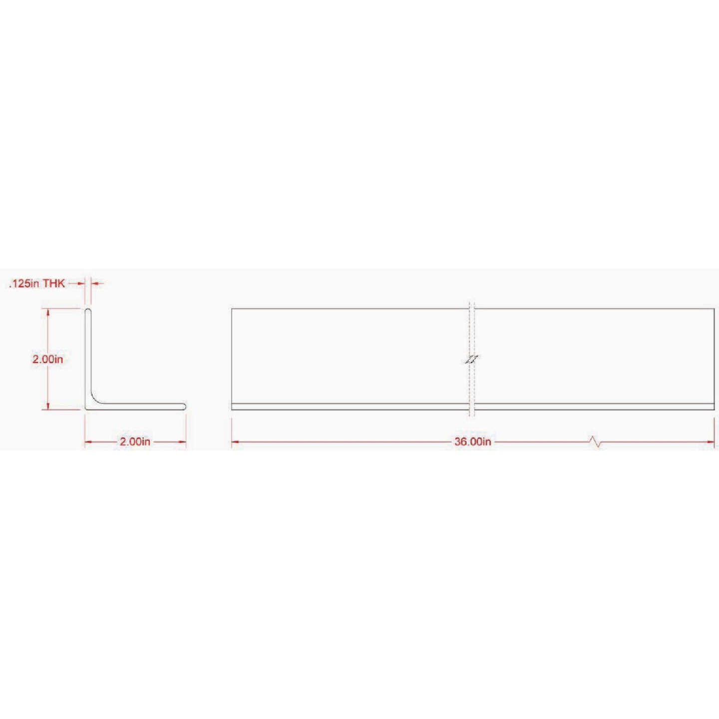 Hillman SteelWorks 1/8 In. x 2 In. x 3 Ft. Weldable Hot-Rolled Steel Angle Image 2