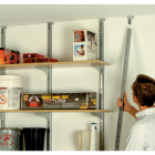 Knape & Vogt Fast-Mount 1-1/4 In. Galvanized Steel Shelf Standard Mounting Bracket Image 2