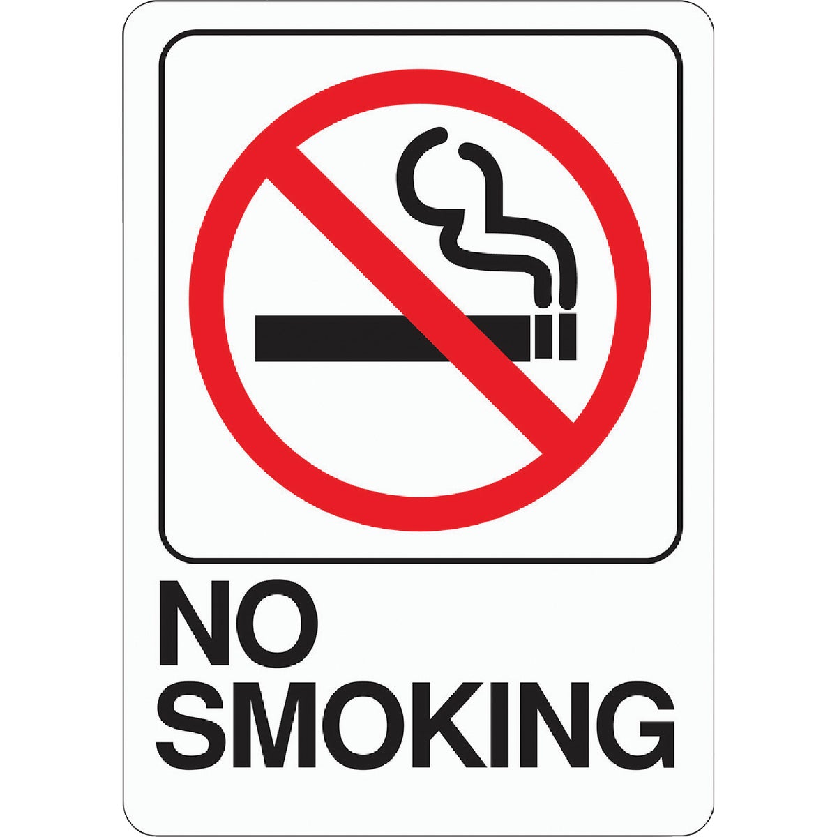 Hy-Ko Deco Series Heavy-Duty Plastic Sign, No Smoking Image 1