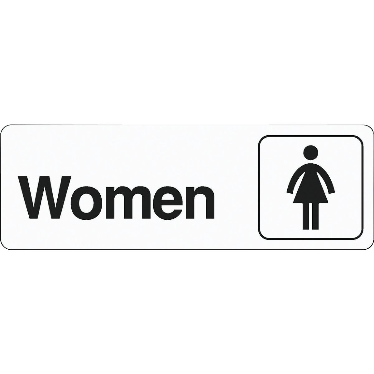 Hy-Ko Deco Series Plastic Restroom Sign, Women Image 1