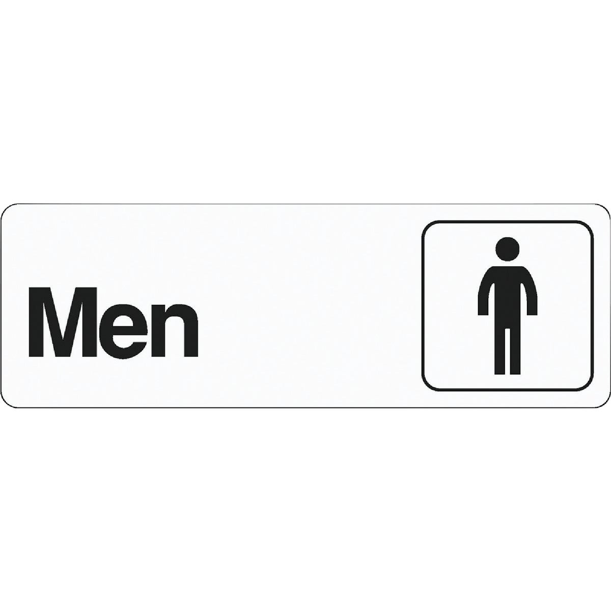 Hy-Ko Deco Series Plastic Restroom Sign, Men Image 1
