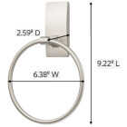 Command Bath Satin Nickel Adhesive Towel Ring, 2 Strips Image 8