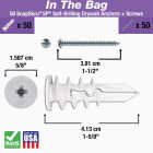 Toggler SnapSkru #8 x 1-1/2 In. 79 Lb. Nylon Self-Drilling Drywall Anchor (50-Count) Image 2