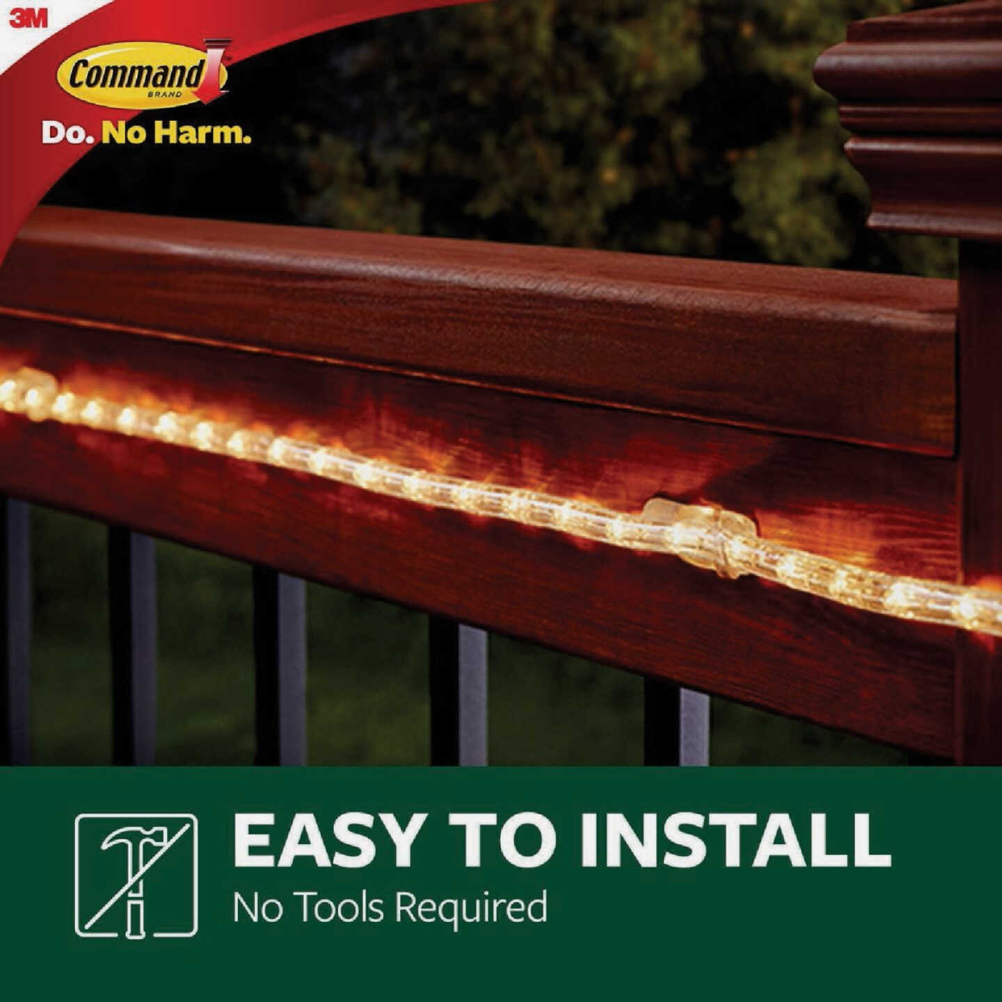 Command Outdoor Rope Light Clips, 12 Clips, 16 Strips Image 5