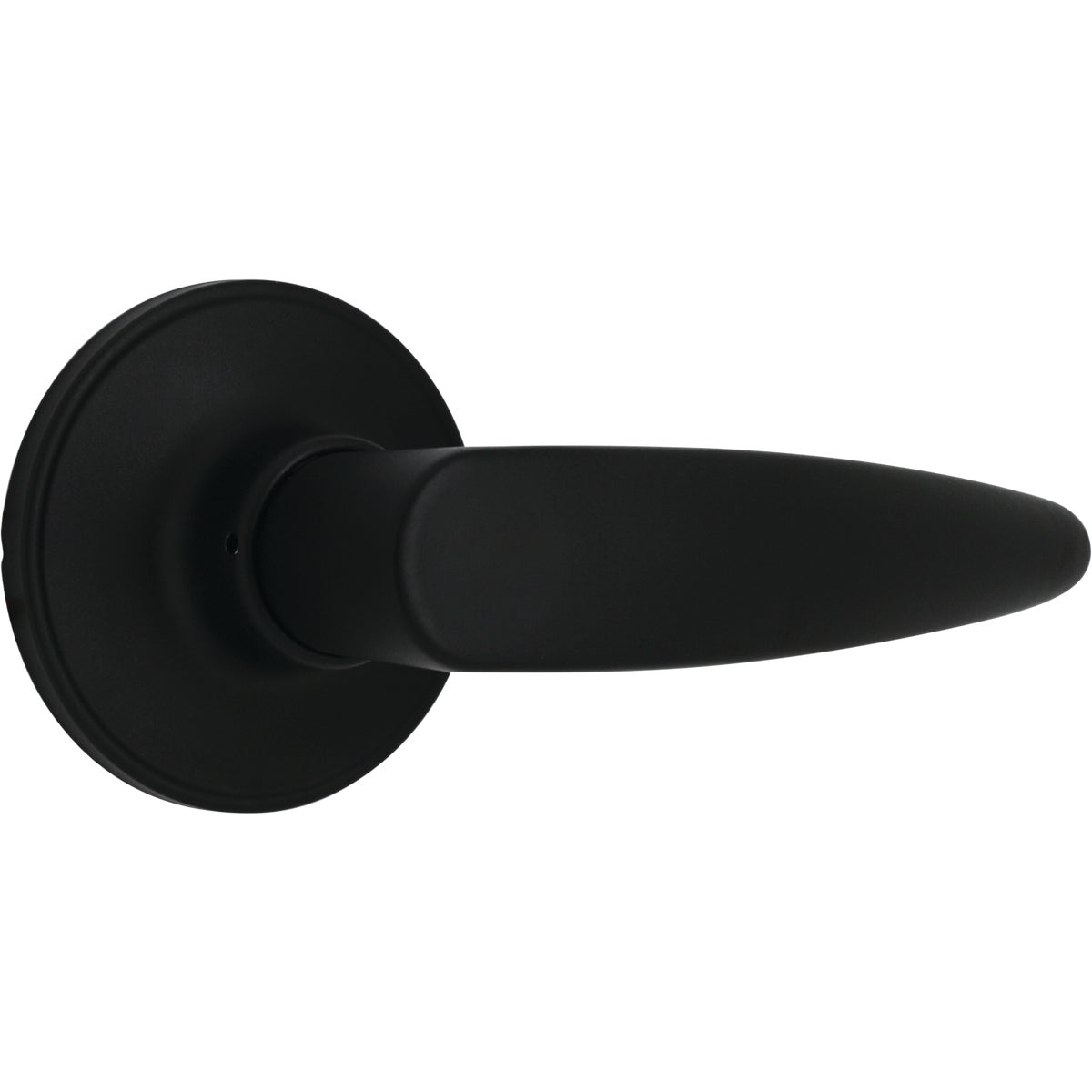 Steel Pro Matte Black Straight Privacy Door Lever Image 1