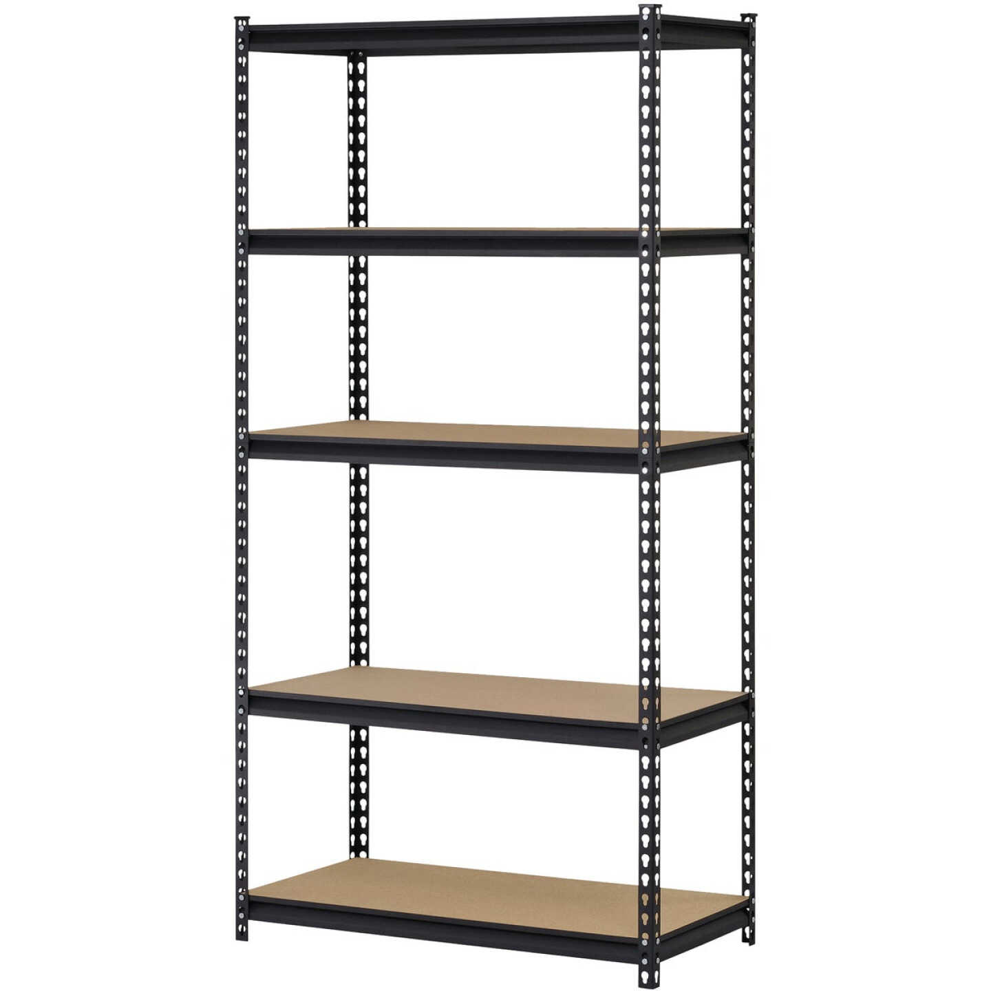 Muscle Rack 36 In. x 18 In. x 72 In. 5-Tier Black Shelving Unit Image 1