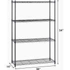 Muscle Rack 36 In. x 14 In. x 54 In. 4-Tier Black Wire Shelving Unit Image 2