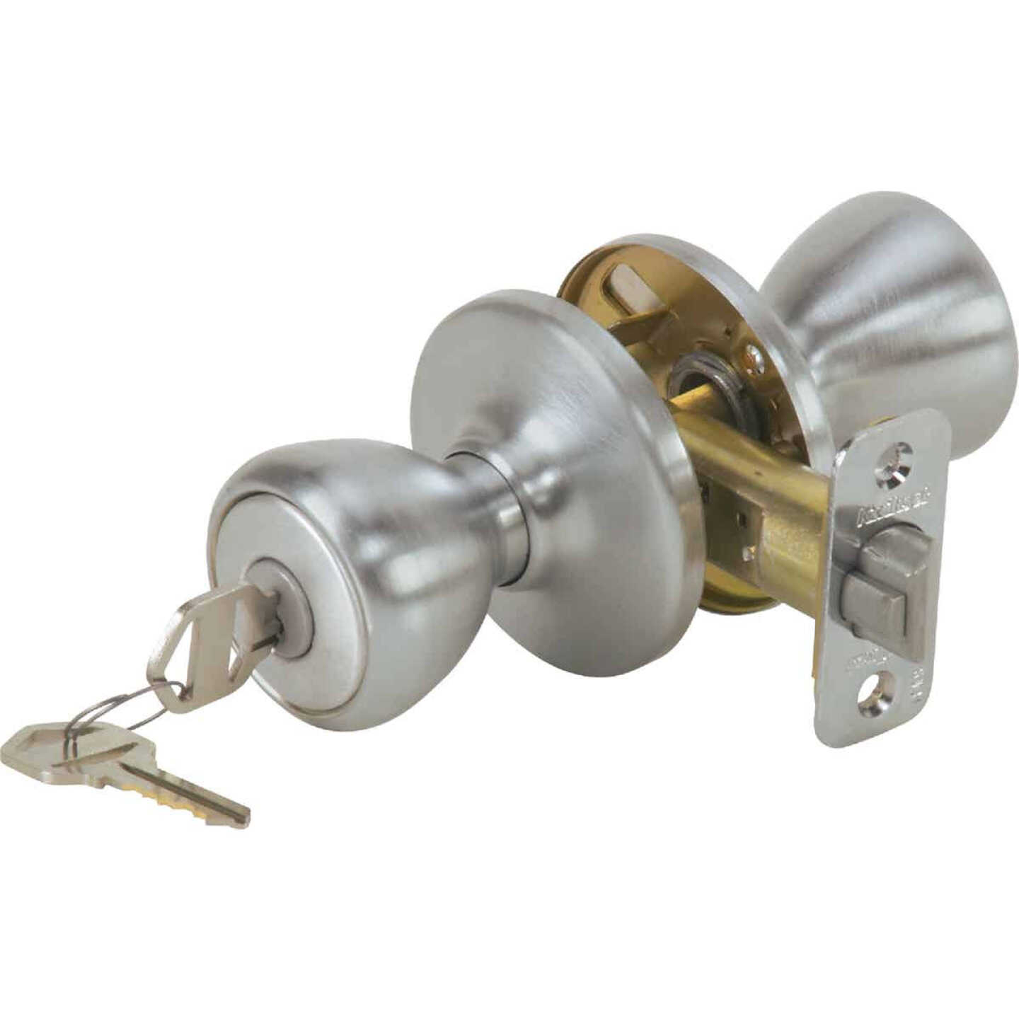 Kwikset Tylo Satin Chrome Entry Door Knob Image 1