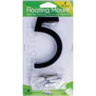 Hy-Ko 4 In. Black Floating Mount Number 5 Image 1