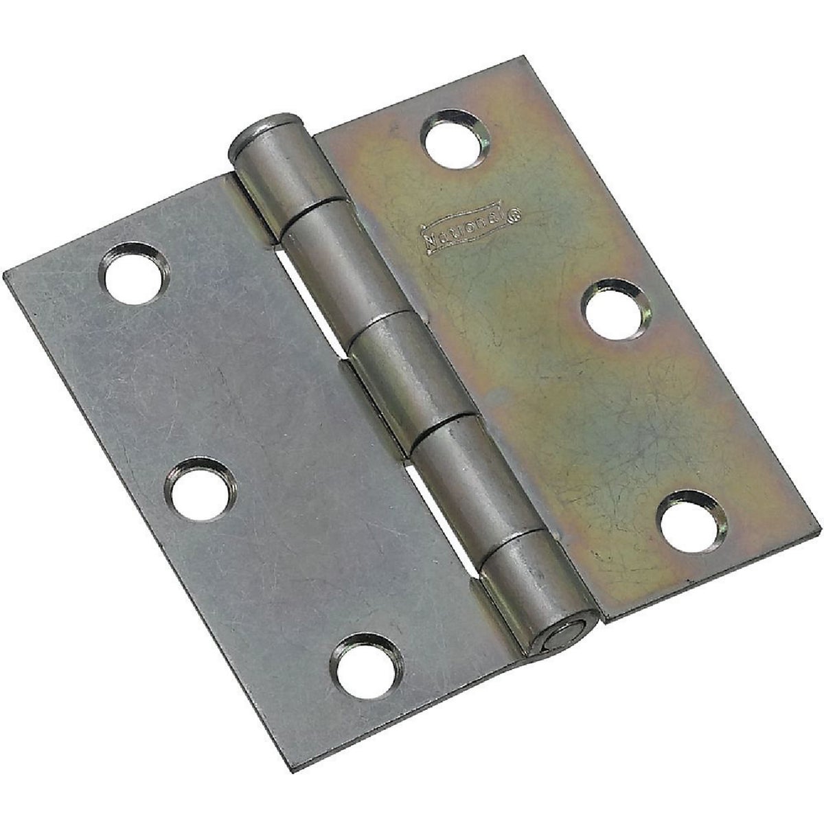 National Hardware 3 In. Square Zinc Plated Steel Broad Door Hinge (2-Pack)