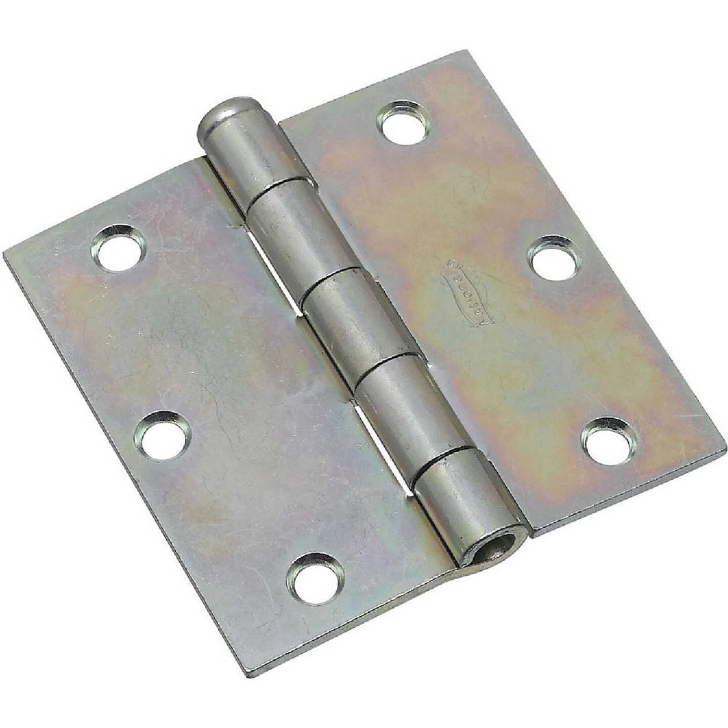 National Hardware 3-1/2 In. Square Zinc Plated Steel Broad Door Hinge (2-Pack) Image 1